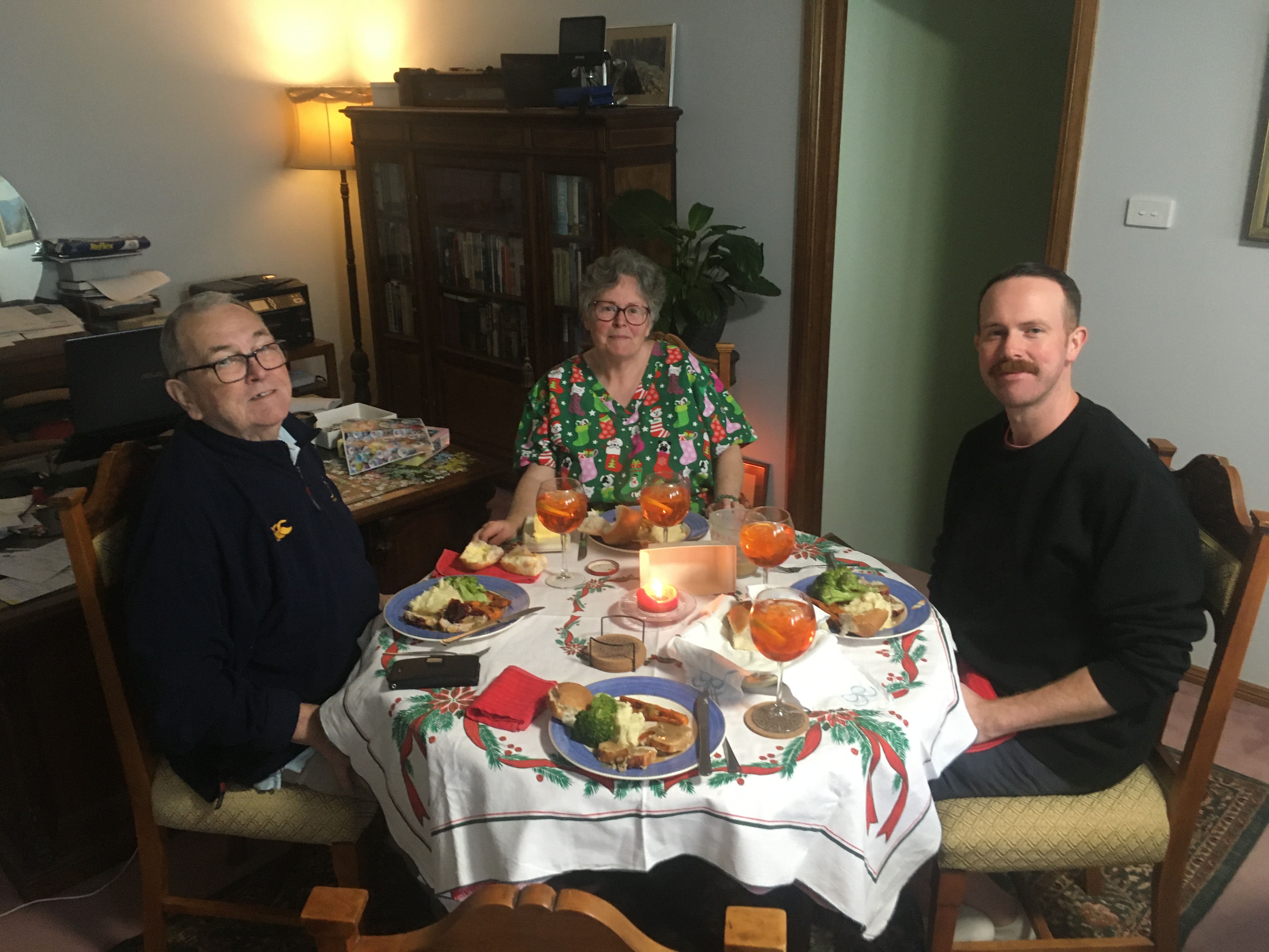 John's family at Christmas lunch