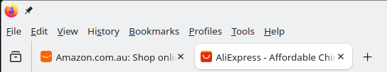The new favicons for Amazon and AliExpress look very similar