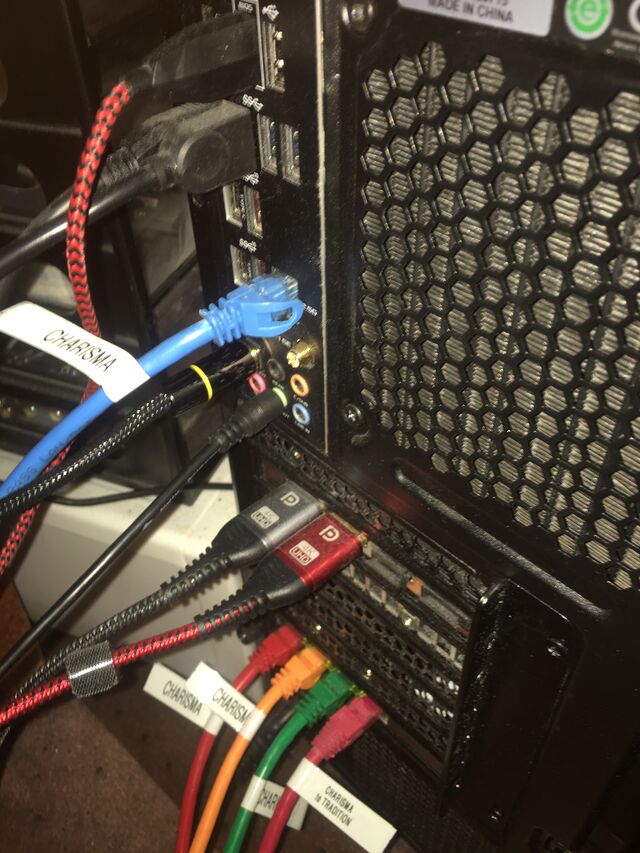 Back cabling of 'charisma'
